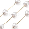 Handmade Heart ABS Imitation Pearl Beaded Chains CHS-P019-09C-G-1