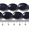 Synthetic Blue Goldstone Beads Strands G-P528-M02-01-5