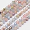 Natural Morganite Round Bead Strands G-I159-6mm-1