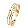 304 Stainless Steel Cuff Bangles for Women BJEW-B120-07G-03-4