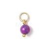 Dyed Natural Freshwater Shell Pendants PALLOY-JF05139-01-3