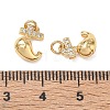 High Polished Ocean Brass Micro Pave Clear Cubic Zirconia Pendants CU-CBAF3CF-02L-01-3
