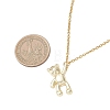 Alloy Bear Pendant 304 Stainless Steel Cable Chain Necklaces for Women NJEW-JN05739-3
