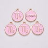 Alloy Enamel Pendants X-ENAM-S124-01B-09L-2