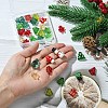 30Pcs Christmas Theme Transparent Glass Beads GLAA-YW0003-85-4