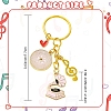 Alloy Enamel Disc & Gramophone & Musical Note Pendant Decorations KEYC-YW00286-02-2