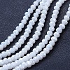 Electroplate Glass Beads Strands X-EGLA-A034-P8mm-B18-1
