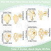 80Pcs 4 Style 201 Stainless Steel Stud Earring Findings EJEW-BBC0001-06-2