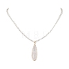 Shell Pearl Beaded Necklaces for Women NJEW-JN04980-1