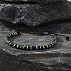 Ethnic Style Natural Mixed Gemstone Column Beads Braided Bead Bracelets for Men Women BR3776-3-1