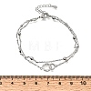 Brass Ring Link 2-Strand Bracelets KK-CBA103C-01P-5