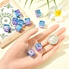 10Pcs Gradient Color & UV Plating Transparent Acrylic Beads OACR-YW0002-25C-4