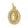 Rack Plating Brass Micro Pave Cubic Zirconia Pendants KK-P279-11G-1