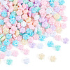 200Pcs UV Plating Opaque Acrylic Beads OACR-TADJ0001-12-2