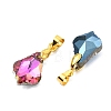 AB Color Plated Electroplate Glass Pendants PALLOY-JF05303-02-3