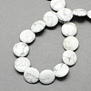 Flat Round Gemstone Natural Howlite Stone Beads Strands G-S110-21-2