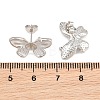Brass Micro Pave Cubic Zirconia Stud Earring Findings CU-CBAA5EE-03P-A-3