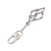 Stainless Steel Braided Chain Macrame Pouch Empty Stone Holder Pendant Decorations HJEW-JM02056-4