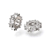 Brass Micro Pave Clear Cubic Zirconia Beads KK-K427-02A-P-1