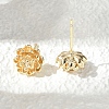 Brass Stud Earrings EJEW-Q014-32G-5