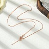 1mm Rack Plating Brass Box Chain Adjustable Slider Necklaces for Women Men MAK-L044-01RG-3