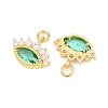 Brass Colorful Cubic Zirconia Pendants KK-E800-04G-2
