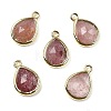 Natural Strawberry Quartz Faceted Pendants G-U019-05G-06-1