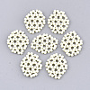Spray Painted Acrylic Woven Beads FIND-T044-30-2