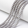 Opaque Solid Color Imitation Jade Glass Beads Strands EGLA-A044-P1mm-D10-1