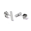 Non-Tarnish 304 Stainless Steel Cuboid Stud Earrings for Women EJEW-K243-01P-2