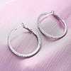 Brass Micro Pave Cubic Zirconia Stud Earrings EJEW-R025-32P-1