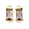 Brass Glass Pendants KK-Z156-02G-03-1