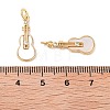 Brass Micro Pave Clear Cubic Zirconia Pendants KK-B102-21G-3