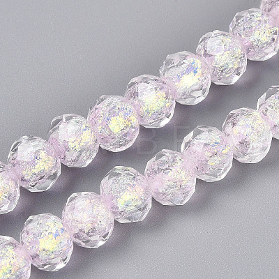 Handmade Foil Lampwork Beads Strands FOIL-T008-09B-1