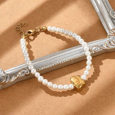 Plastic Imitation Pearl Beads Bracelets for Women BJEW-M056-11G-1