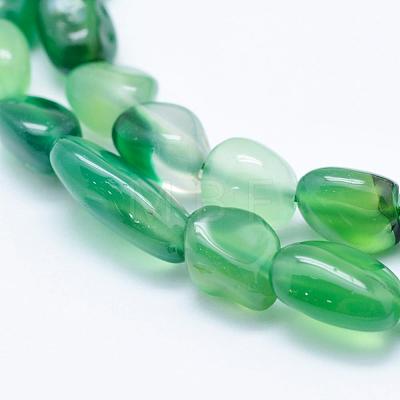 Natural Green Agate Beads Strands G-K203-41-1