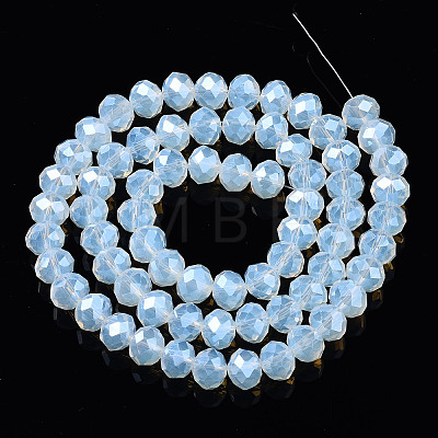 Electroplate Glass Beads Strands EGLA-A034-J8mm-A04-1