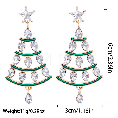 Christmas Alloy Dangle Stud Earrings FS-WG10992-23-1