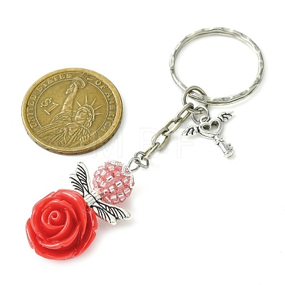 Resin & Alloy & Glass Keychain KEYC-MZ00015-1