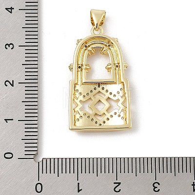 Brass Micro Pave Cubic Zirconia Pendants KK-U047-13G-1