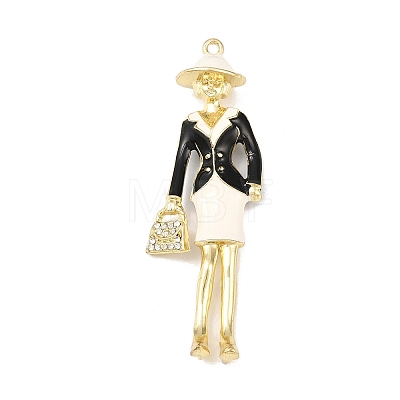 Alloy Rhinestone Big Pendants PALLOY-P315-12G-1