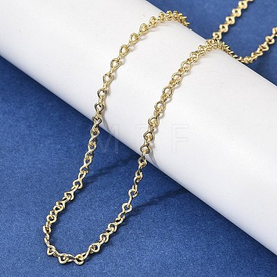 2.5MM Brass Twisted Infinity Link Chain Necklaces for Women NJEW-F366-07B-G-1