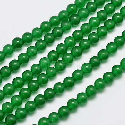 Natural & Dyed Malaysia Jade Bead Strands G-A146-6mm-A06-1