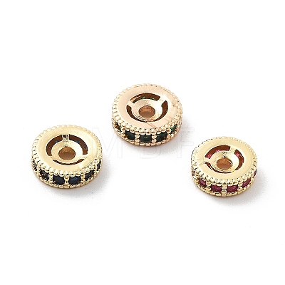 Brass Micro Pave Cubic Zirconia Beads KK-R216-10B-KCG-1