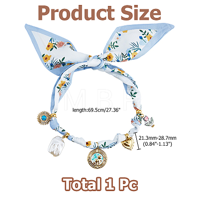 Polyester Scarf Necklaces for Women NJEW-HS00028-1