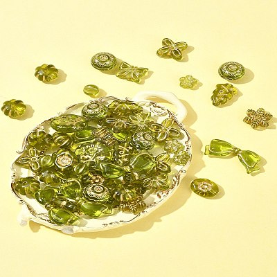 110Pcs 11 Styles Transparent Acrylic Beads OACR-FS0002-07-1