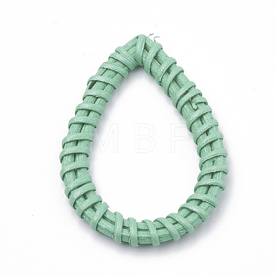 Handmade Spray Painted Reed Cane/Rattan Woven Linking Rings WOVE-N007-05B-1