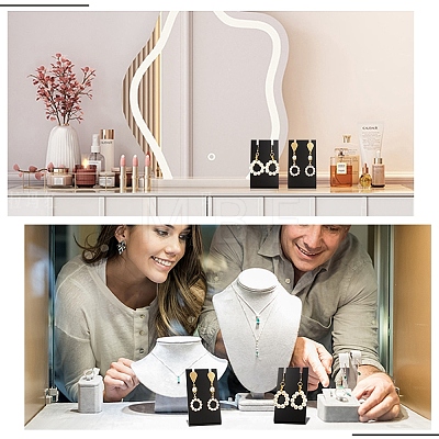 Acrylic Earring Display Stands EDIS-WH0029-15A-WH-1