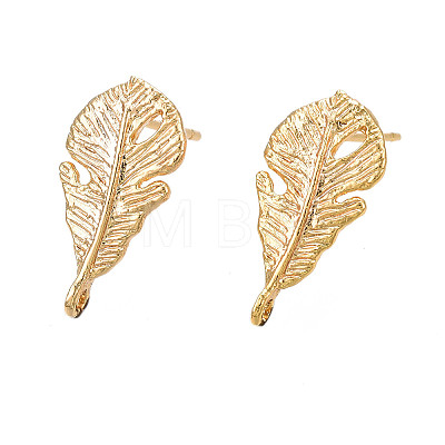 Brass Stud Earring Findings KK-N231-281-1