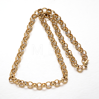 304 Stainless Steel Rolo Chain Necklaces NJEW-I068-03A-1